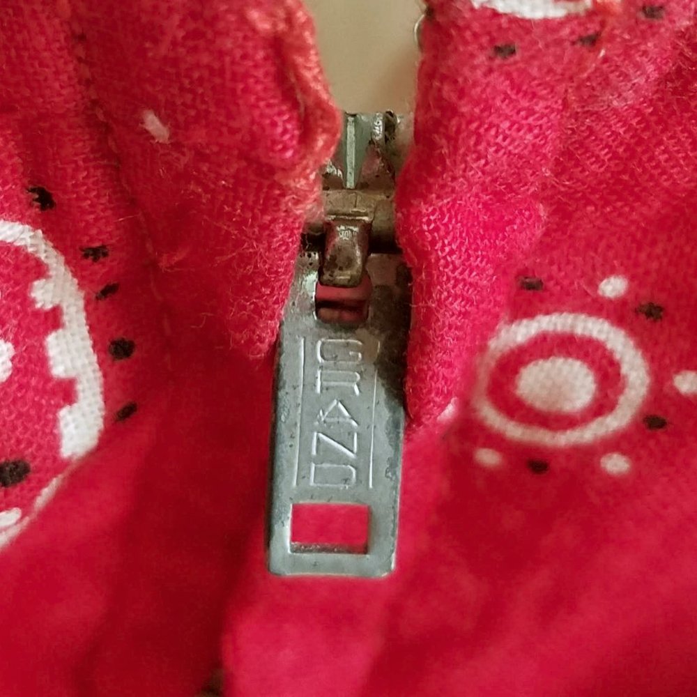 1940s / 1950s RARE TRUE Vintage Novelty Bandana Print Cotton Dress RED Elephant - Picture 4 of 8